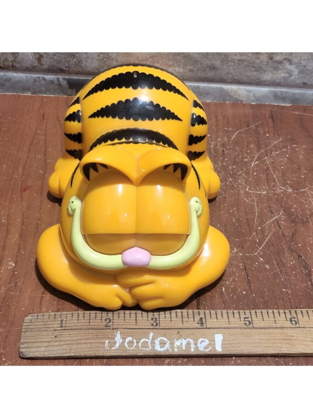 Vintage Telemania Garfield Novelty Landline Telephone Push Button Dialing Coiled - Picture 9 of 12
